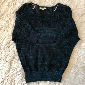 F21 Glittery Teal Sweater/Top